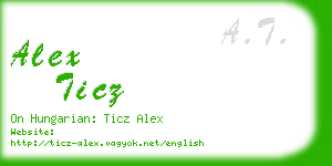 alex ticz business card